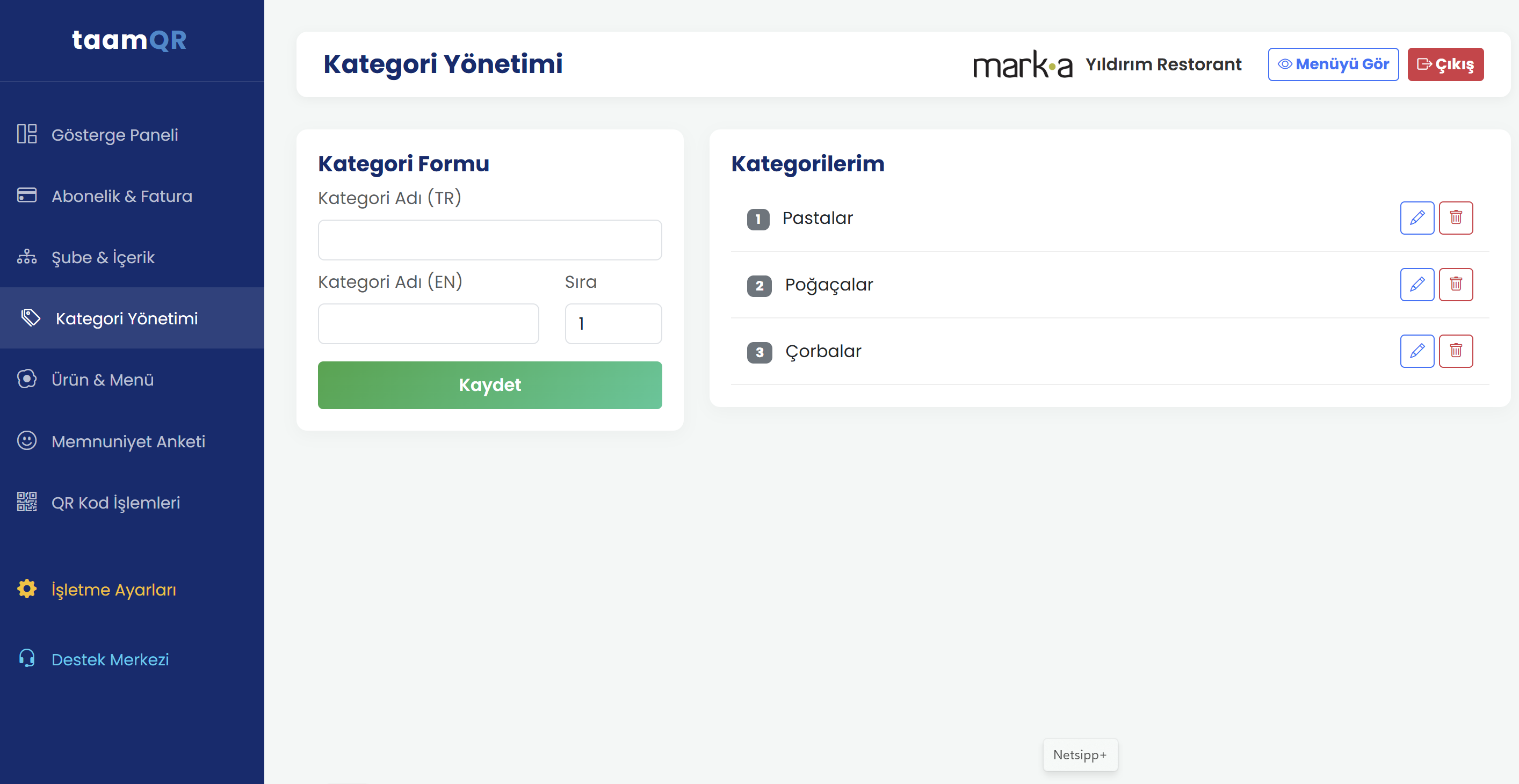 Ürünleri Kategorize Etme