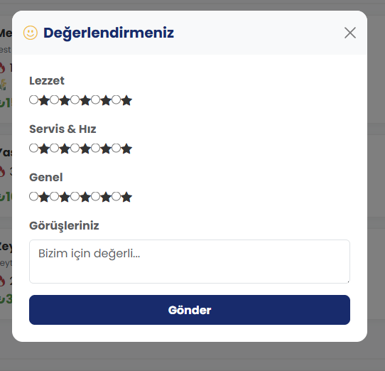Müşteri Memnuniyet Anketi